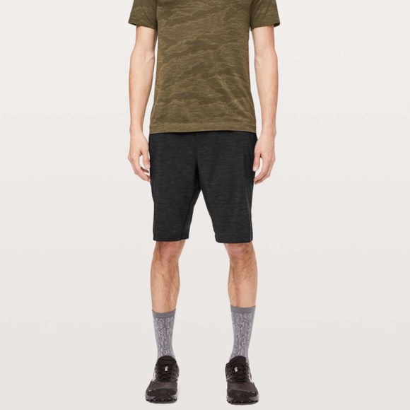 Lululemon T.H.E. Short *Linerless 11" (Heather Allover Deep Coal Black) - Picture 5 of 9